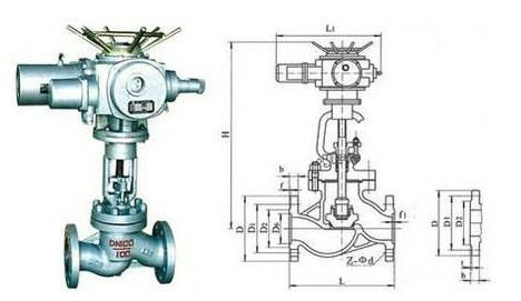 J941H電動(dòng)截止閥結(jié)構(gòu)圖